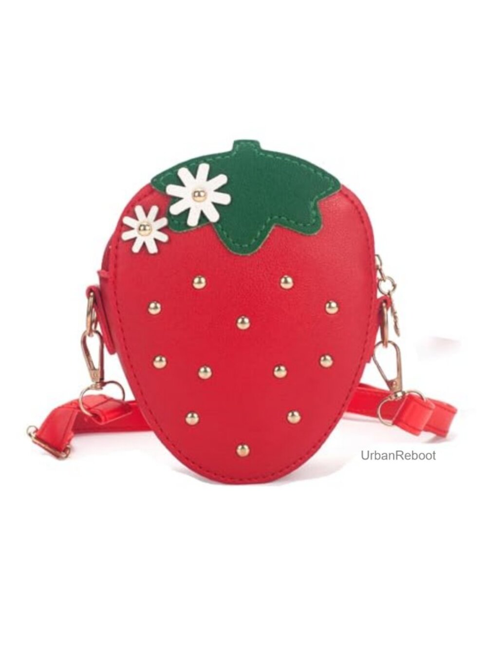 Girls Faux Leather Shell Crossbody Purse Pearl Accent Small Coin Bag
